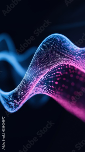 Vibrant glowing neon rings creating a futuristic energy wave effect, representing modern technology and abstract digital power in a sci-fi world, Generative Ai