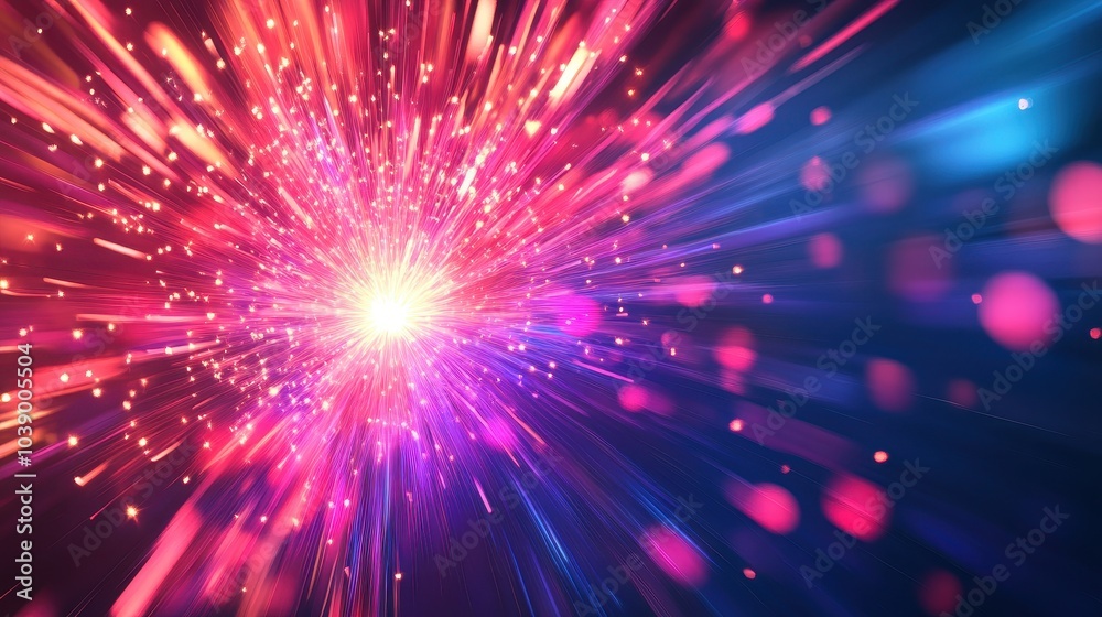Vibrant Fireworks Explosion in the Night Sky Vibrant Fireworks Explosion in the Night Sky