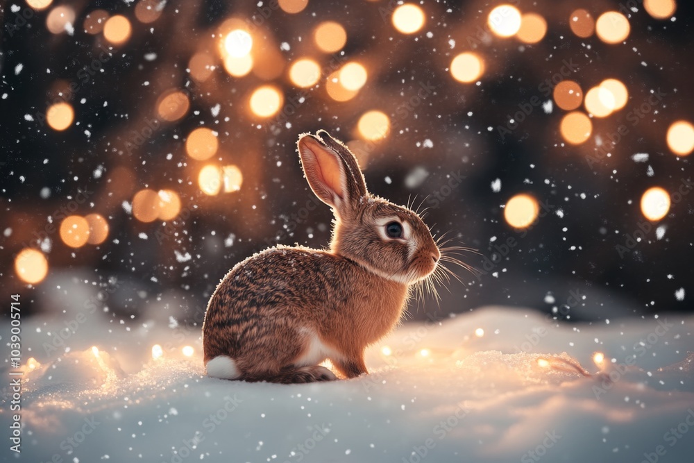 A Serene Rabbit in Nature A Serene Rabbit in Nature