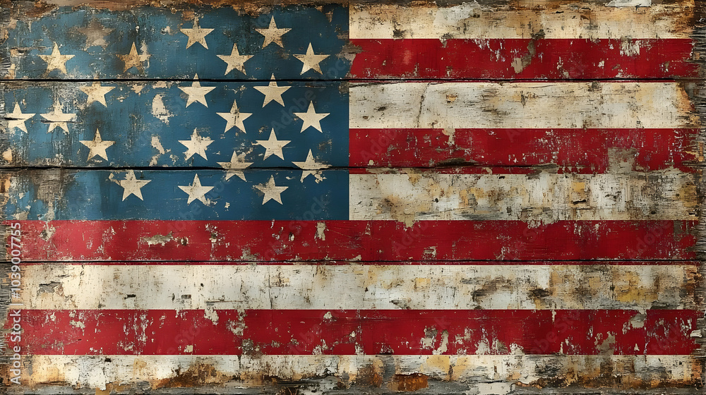 Old Weathered Wooden Flag Background Old Weathered Wooden Flag Background