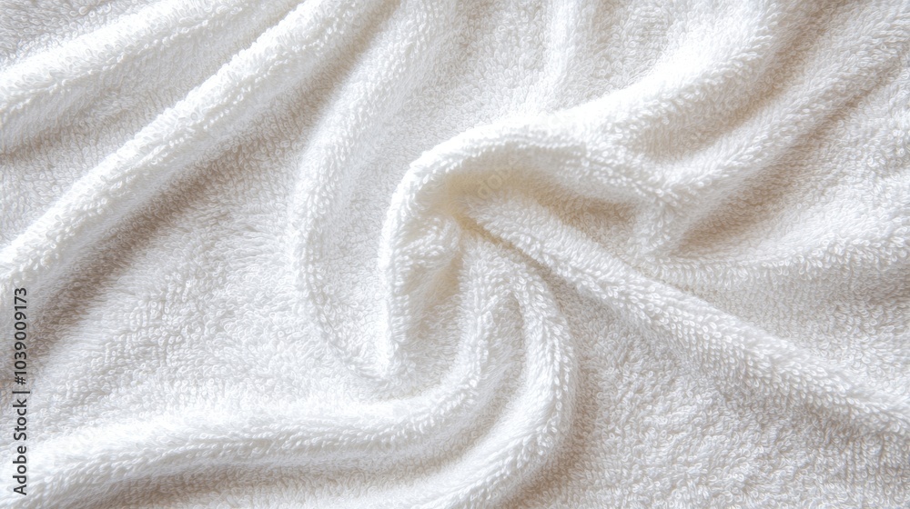 Soft white towel. White cotton fabric towel texture Soft white towel. White cotton fabric towel texture