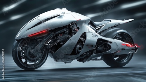 Concept heavy bikes resembling jet engines, incorporating sleek lines and advanced