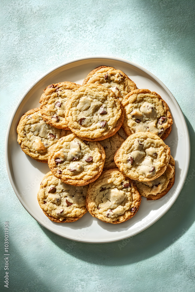 A Tantalizing Display of Homemade Freshly Baked Cookies on a Plate A Tantalizing Display of Homemade Freshly Baked Cookies on a Plate