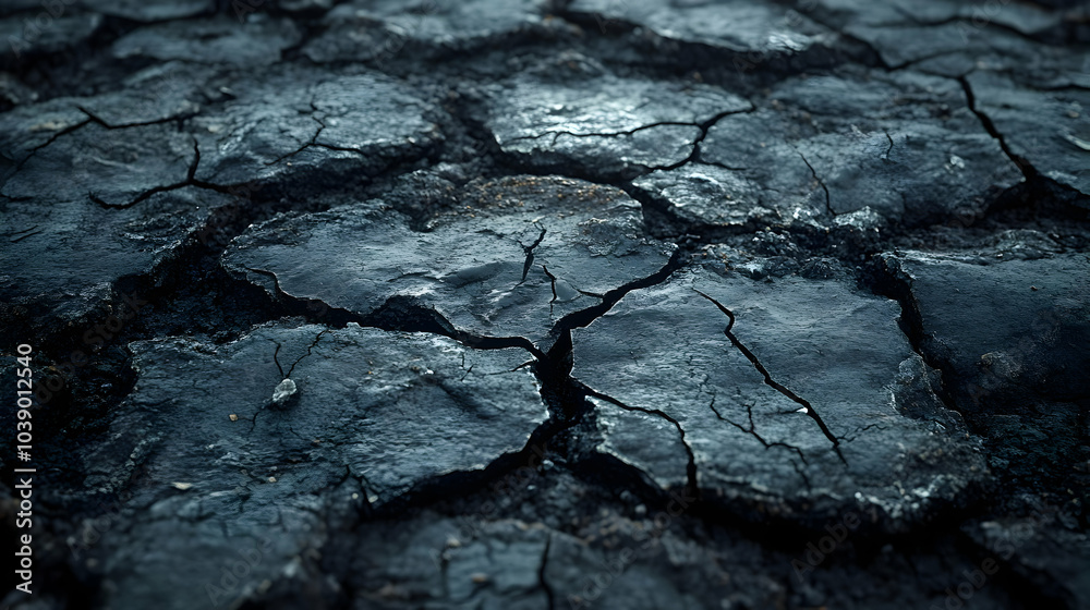 Cracked Dark Blue Abstract Background Cracked Dark Blue Abstract Background
