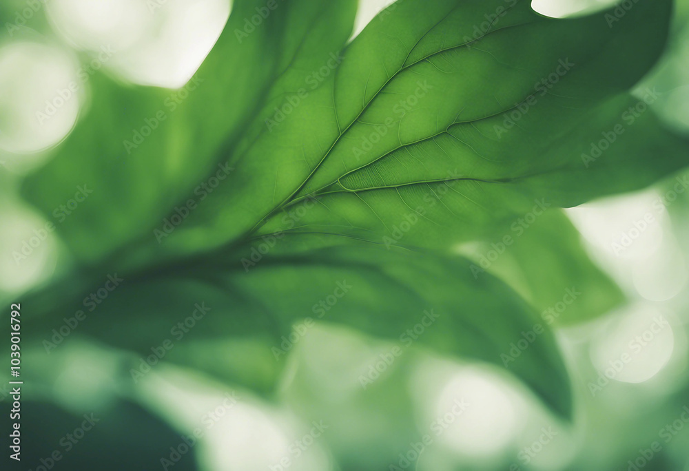 Green leaf texture in detail Green leaf texture in detail