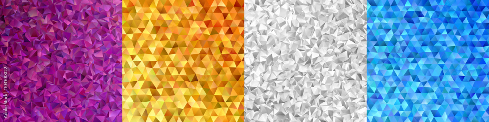 Chaotic triangle polygon background collection Chaotic triangle polygon background collection