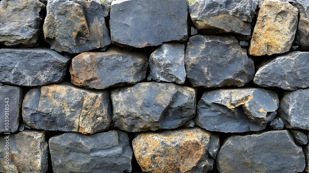 Stone Wall Texture - A Detailed Look at a Rough, Gray and Black Stone Wall Stone Wall Texture - A Detailed Look at a Rough, Gray and Black Stone Wall