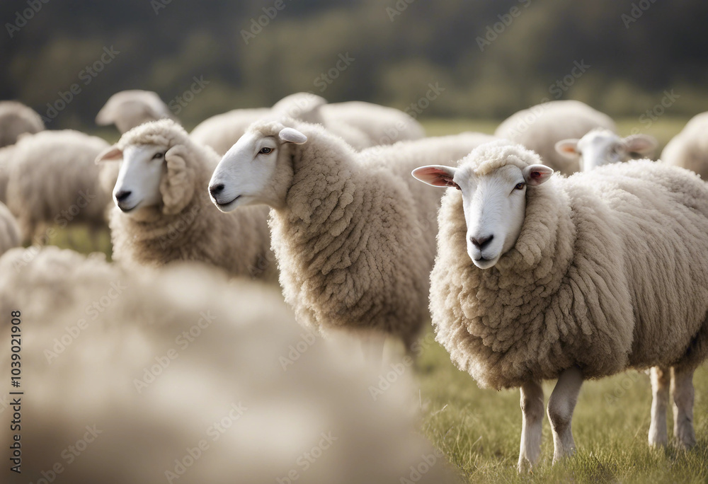 Obraz premium Sheep isolated on white background