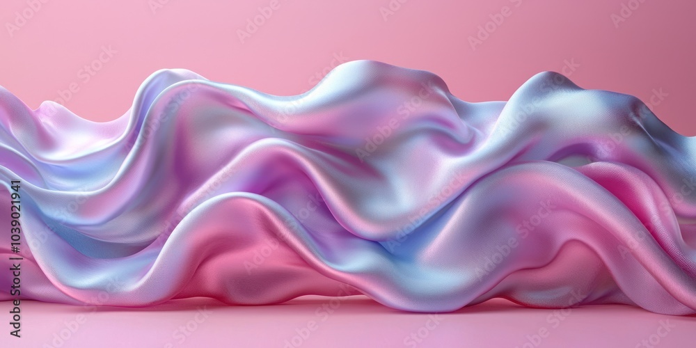 Abstract Pink and Blue Fabric Waves Abstract Pink and Blue Fabric Waves
