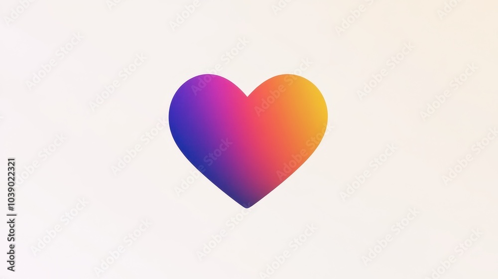 Vibrant Gradient Heart: A Symbol of Love and Passion Vibrant Gradient Heart: A Symbol of Love and Passion
