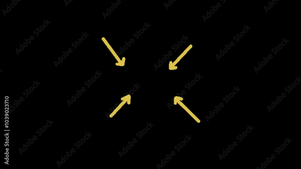 Animated Hand Drawn doodles Highlighter Elements. Design elements isolated on transparent background.