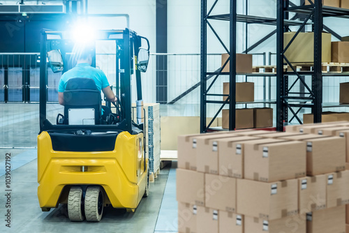 Warehouse business. Forklif...