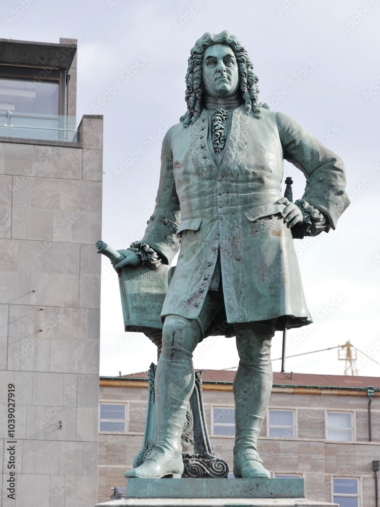 Naklejka premium Händel-Denkmal in Halle an der Saale