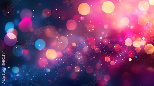 Vibrant Bokeh Background with Sparkling Lights