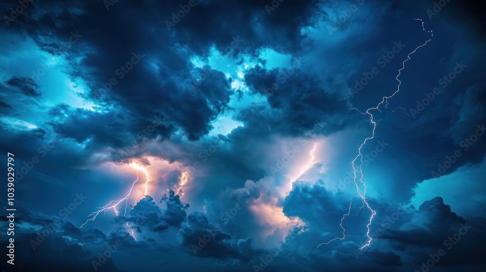 Fototapeta premium Lightning Strikes the Sky