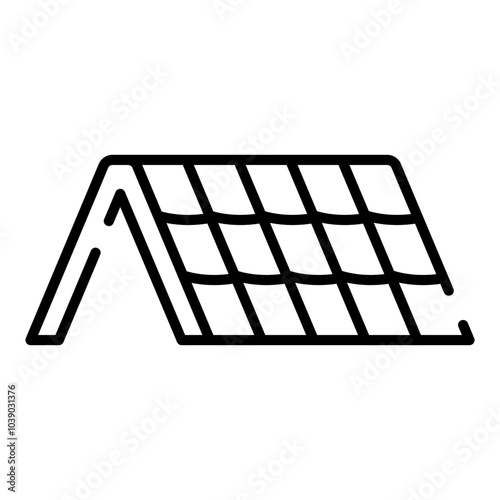 Roof black line icon