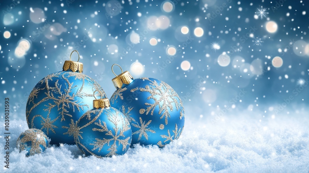 blue christmas background with snowflakes and christmas balls blue christmas background with snowflakes and christmas balls
