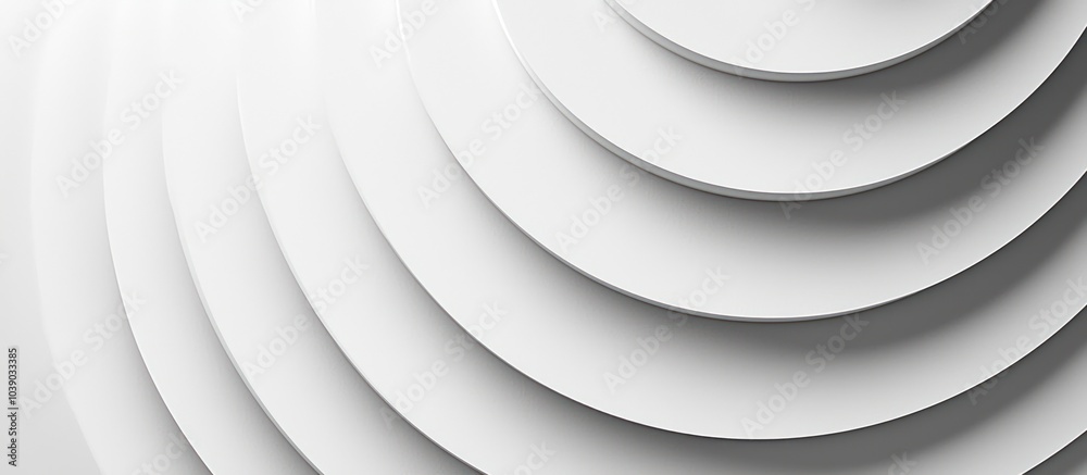 Obraz premium Abstract White Curved Shapes with Subtle Lighting