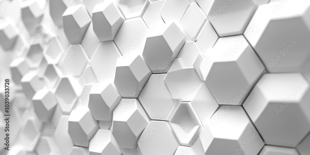 Abstract White Hexagonal Pattern Background Abstract White Hexagonal Pattern Background