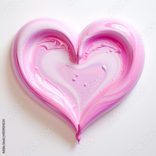 pink heart on a white background