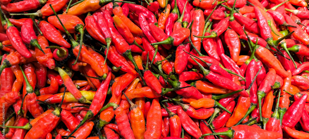 Top view pile of organic glossy ripe red hot cayenne chilis, capsicum crop. Red hot cayenne chili peppers pattern texture background. Close up. Landscape. A backdrop of red hot cayenne chili peppers. Top view pile of organic glossy ripe red hot cayenne chilis, capsicum crop. Red hot cayenne chili peppers pattern texture background. Close up. Landscape. A backdrop of red hot cayenne chili peppers.