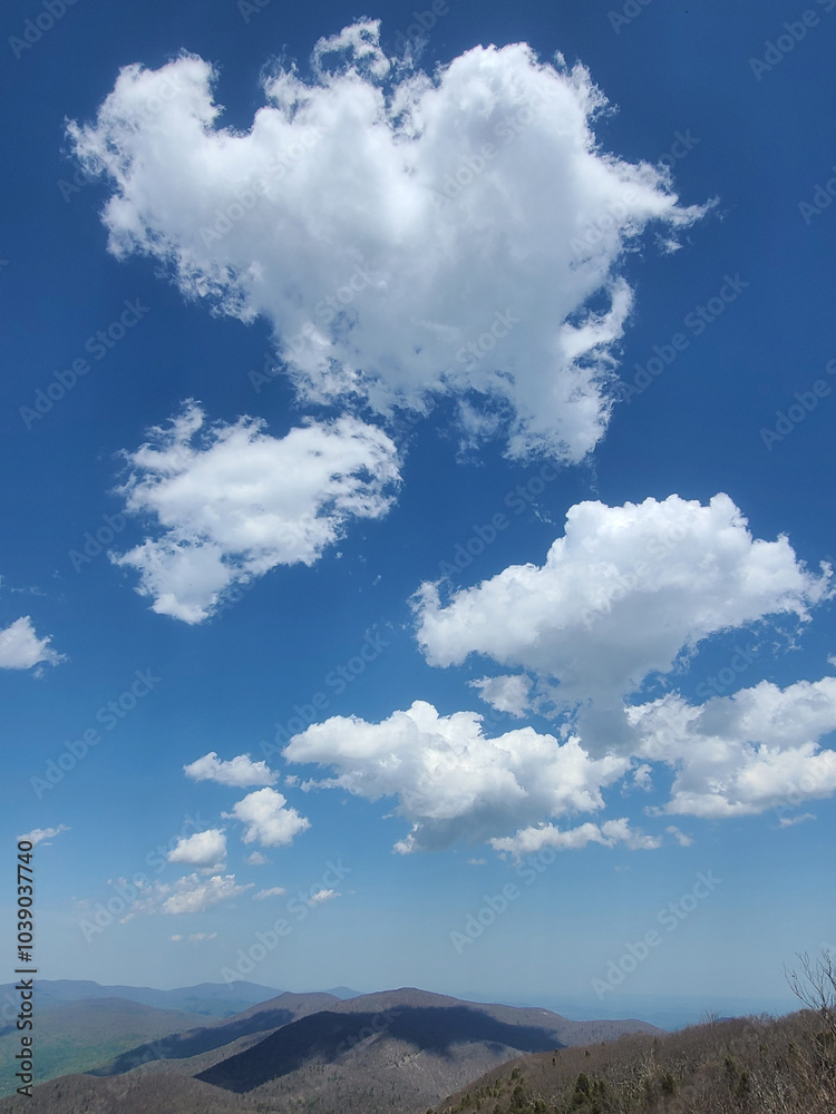 Mountain Landscape with Blue Sky and Clouds Mountain Landscape with Blue Sky and Clouds