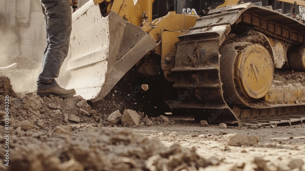 A detailed close-up of a construction worker operating a diamond concrete cutter to create precise openings in a concrete wall for window installation, Concrete cutting scene A detailed close-up of a construction worker operating a diamond concrete cutter to create precise openings in a concrete wall for window installation, Concrete cutting scene