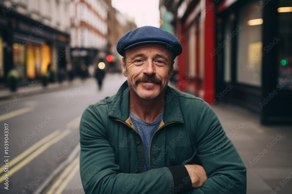 Portrait of a handsome mature man on the streets of London. Portrait of a handsome mature man on the streets of London.