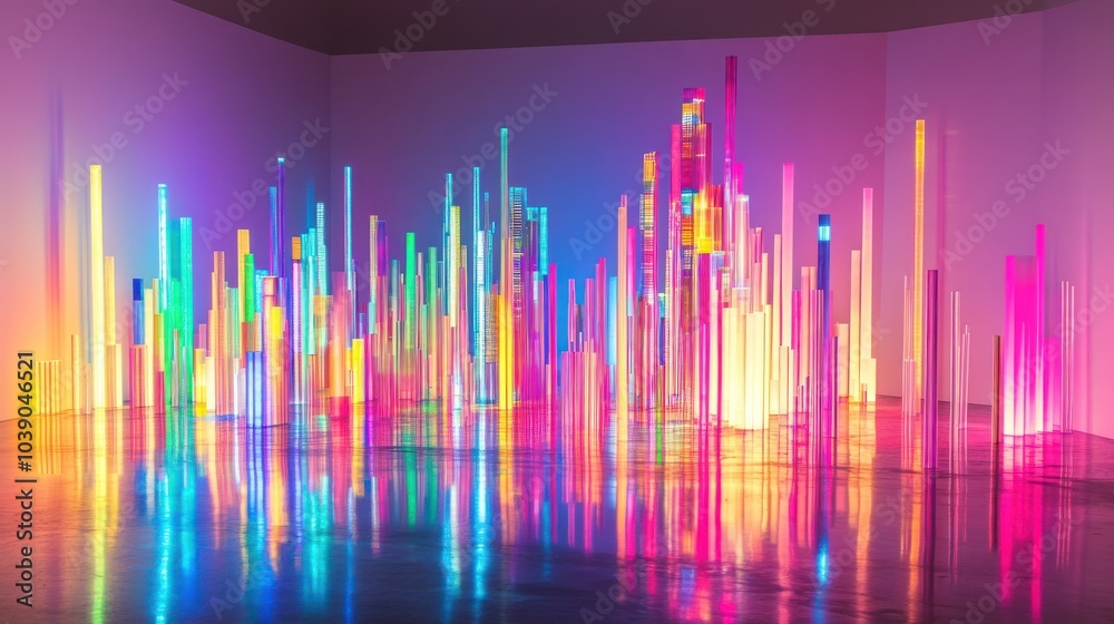Abstract Neon Cityscape Abstract Neon Cityscape