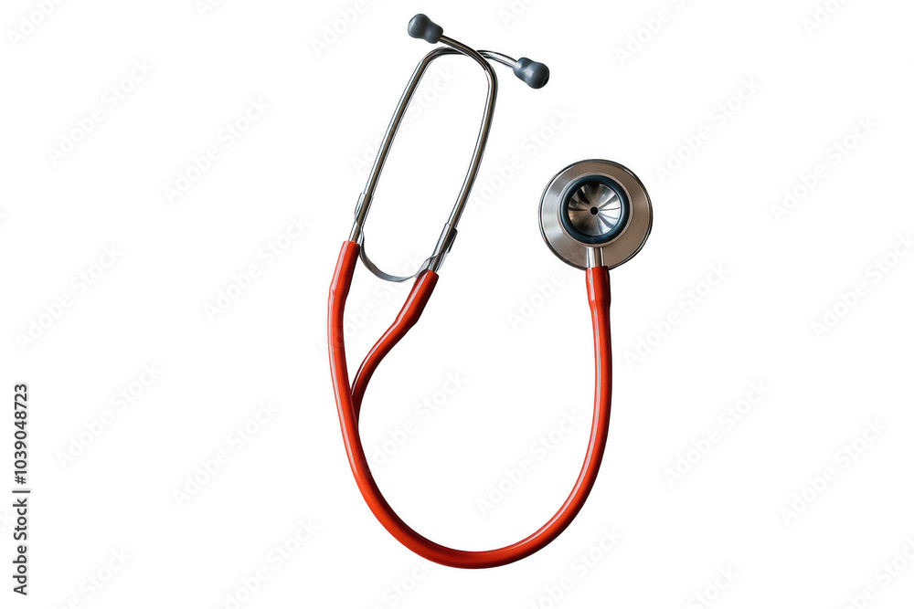 Brown stethoscope isolated on transparent background, png file, no background png file