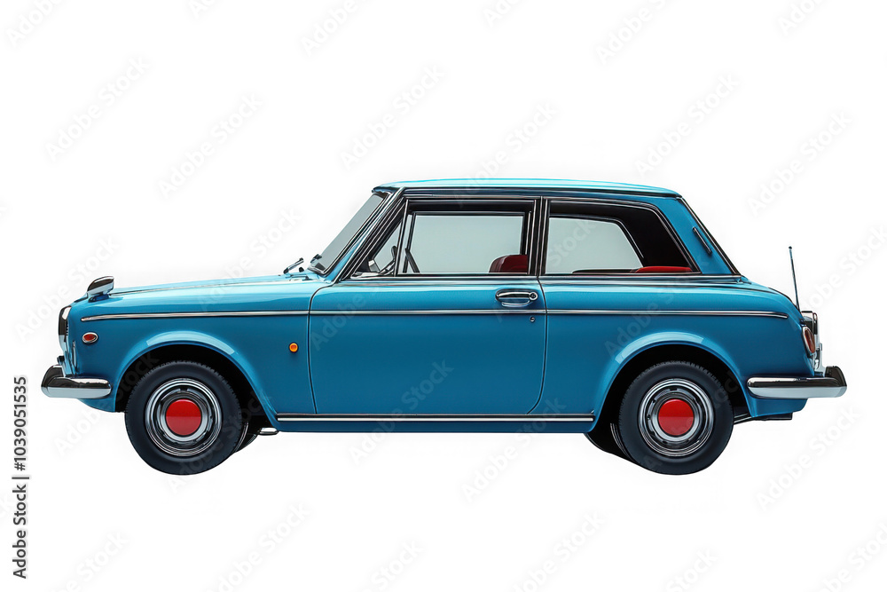 Blue Wagon car isolated on transparent background, png file, no background png file