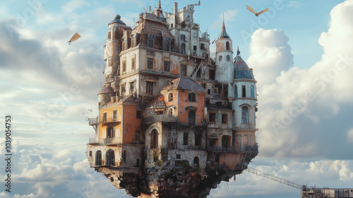 amazing building 3D surrealism background