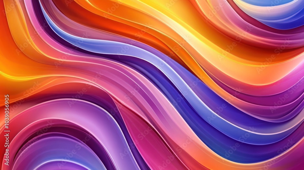 Abstract Colorful Wavy Background