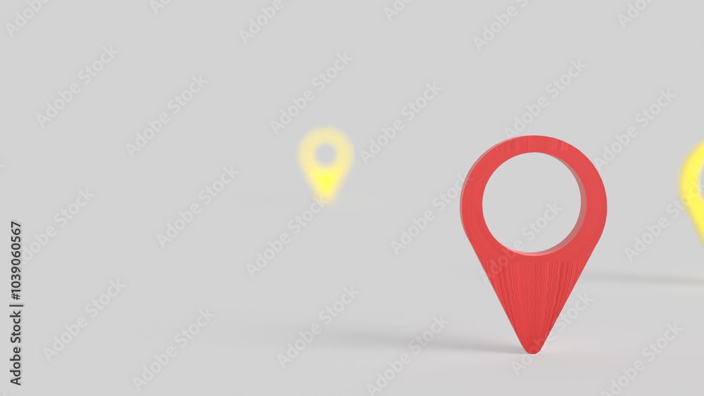 Fototapeta premium The Check point for travel or applications concept 3d rendering.