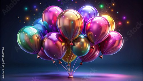 Background with balloons