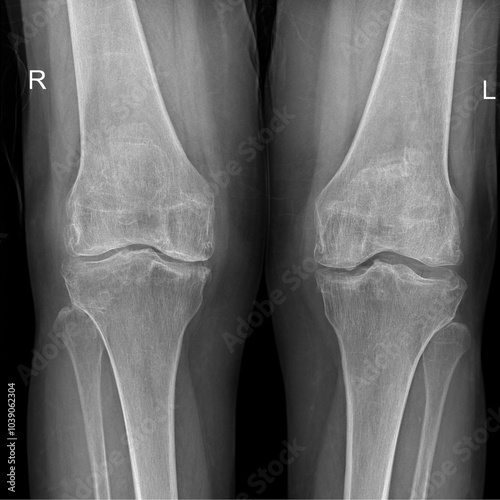 Bilateral Knee Joint Radiograph for Evaluating Joint Space and Alignment photo