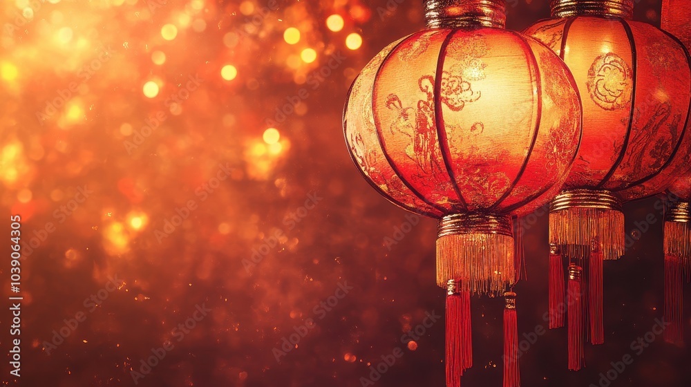 Warm and Vibrant Chinese New Year Lanterns Warm and Vibrant Chinese New Year Lanterns