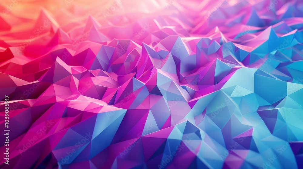 Abstract polygonal art with sharp edges and 3D effects with Abstract polygonal art with sharp edges and 3D effects with