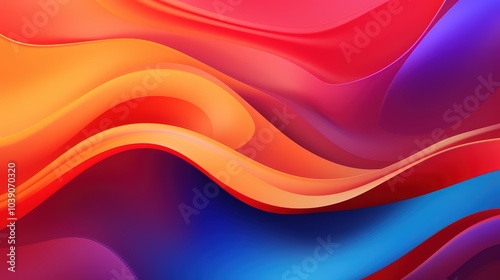 Abstract colorful background with wavy elements. Abstract fluid shapes