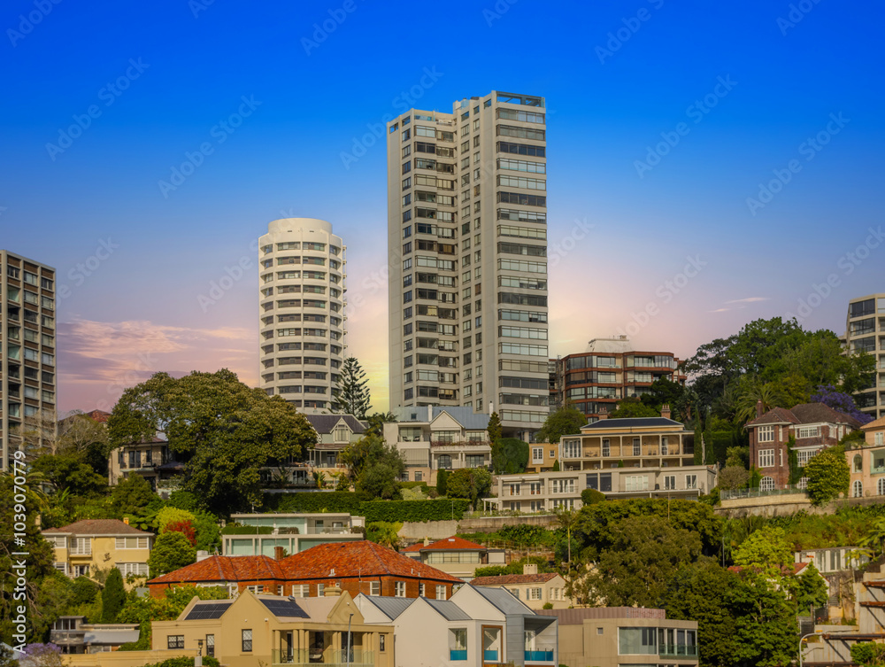 Double Bay and Rose Bay a beautiful affluent and wealthy suburb on Sydney Harbour with small beach and yachts lining the foreshores Sydney NSW Australia Double Bay and Rose Bay a beautiful affluent and wealthy suburb on Sydney Harbour with small beach and yachts lining the foreshores Sydney NSW Australia