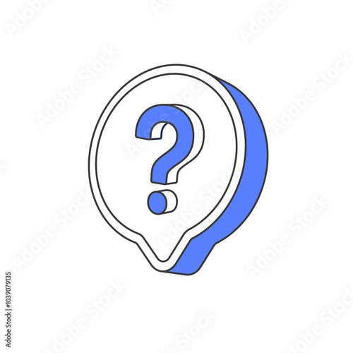 Question mark icon vector illustration