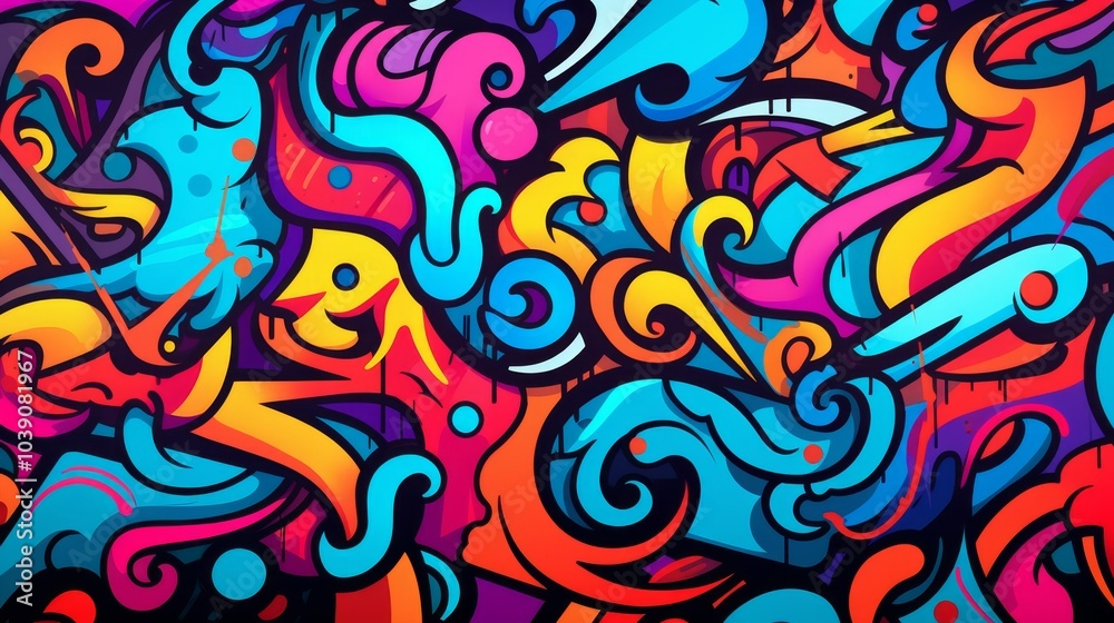 Colorful Abstract Swirls and Waves Background Colorful Abstract Swirls and Waves Background