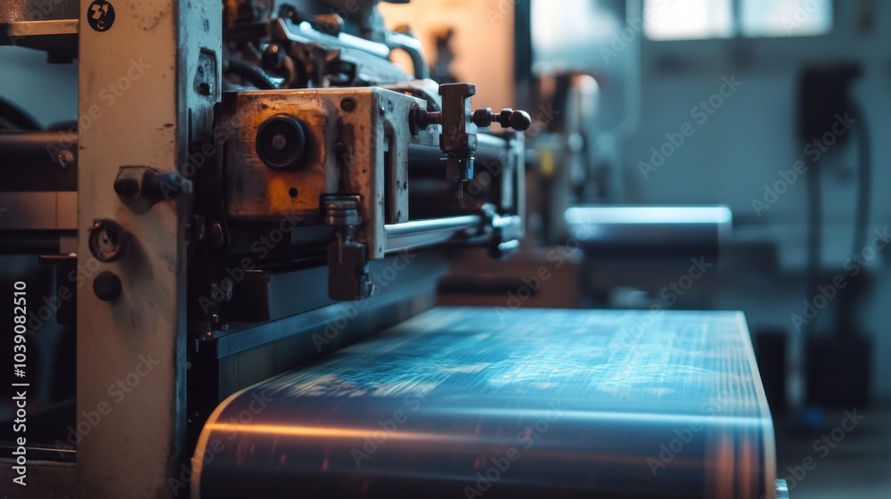 Press machine operating in color printing publishing industry