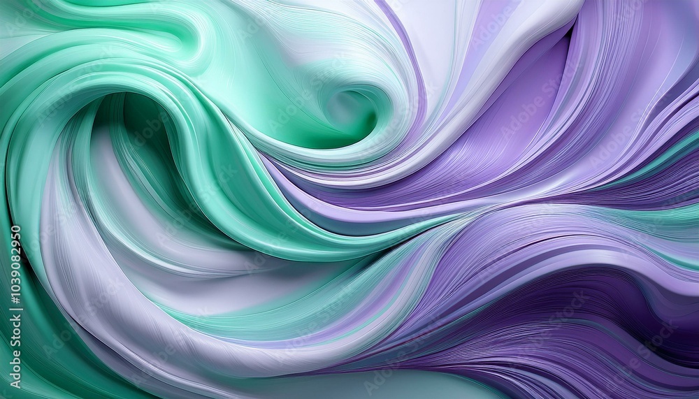 Abstract swirl of green and purple Abstract swirl of green and purple