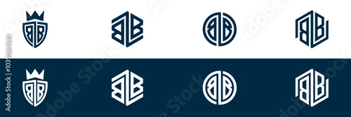 Typography BB letter logo design