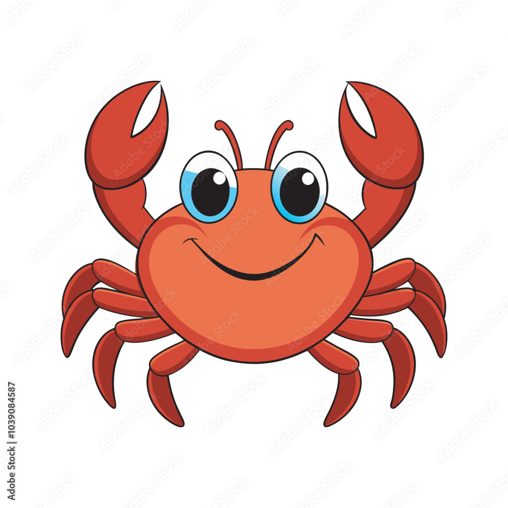 Fototapeta premium A cute crab vector art illustration file .