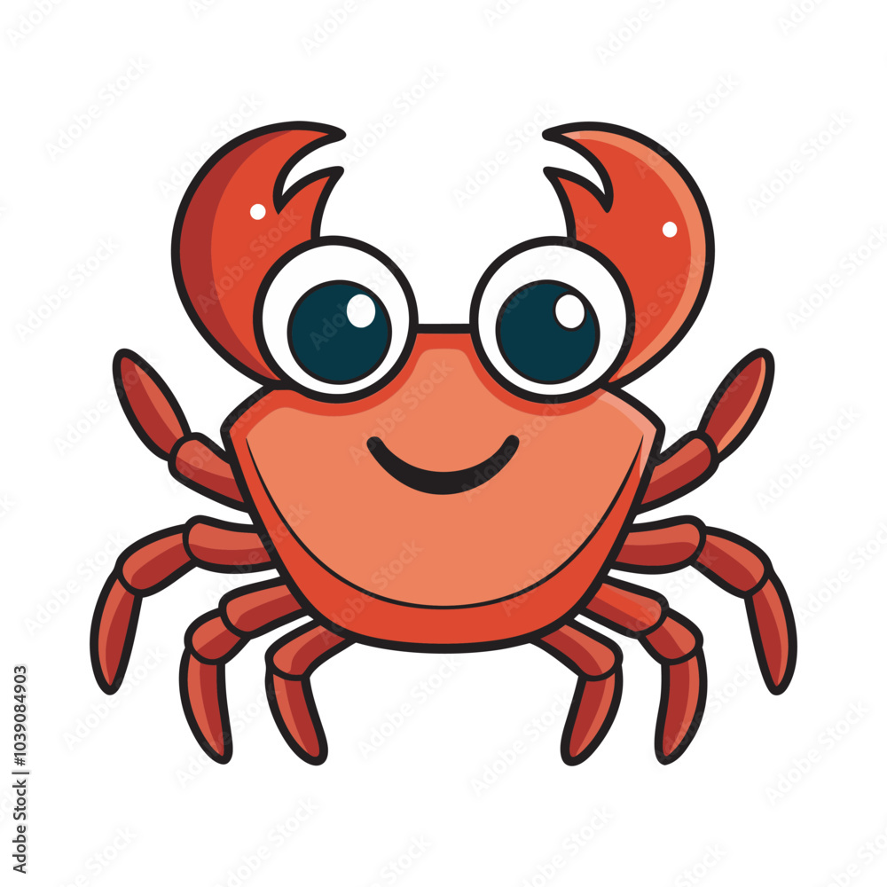 Fototapeta premium A cute crab vector art illustration file .