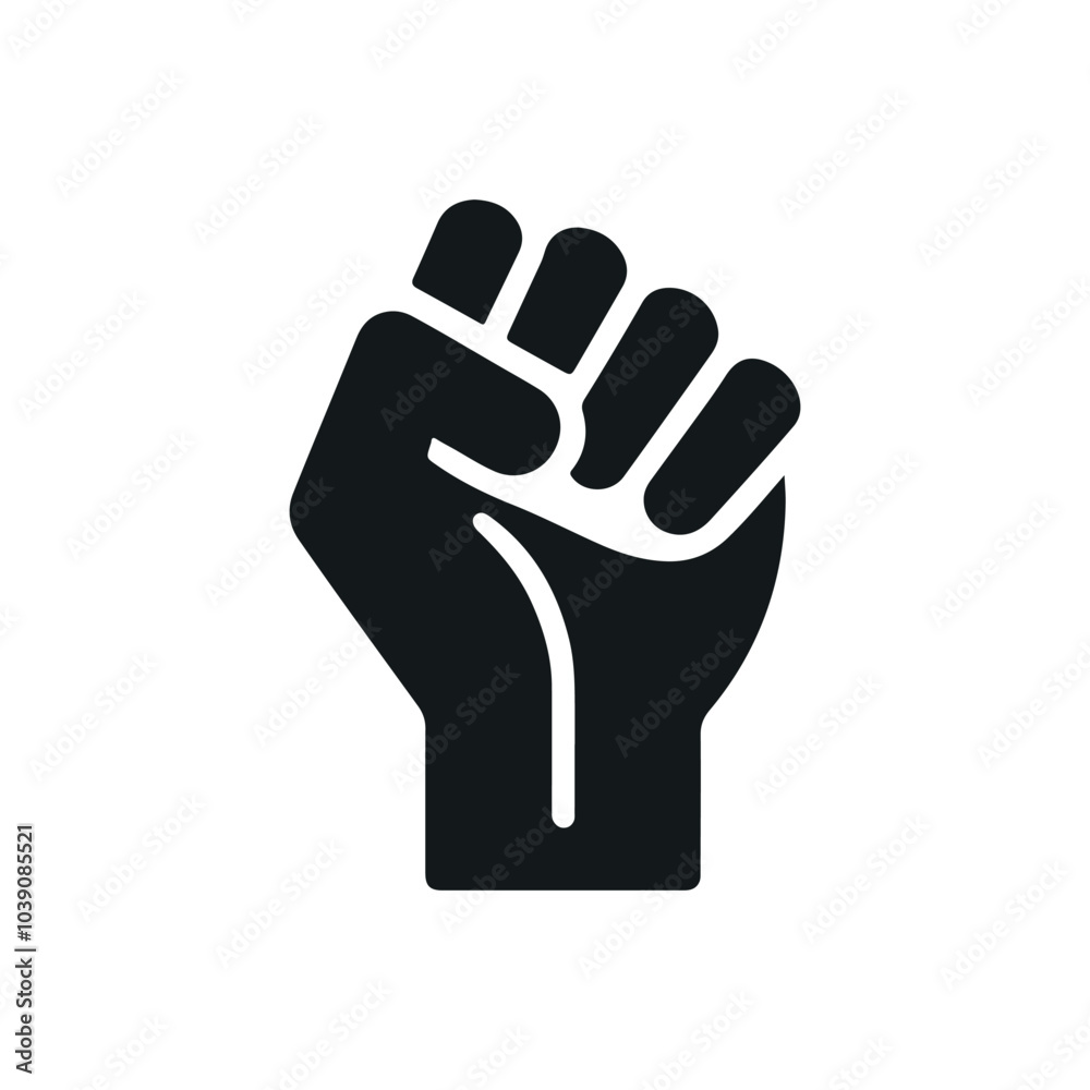 Raised Clenched Fist Icon - Symbol of Power, Victory, Strength, and Solidarity for Apps and Websites Raised Clenched Fist Icon - Symbol of Power, Victory, Strength, and Solidarity for Apps and Websites