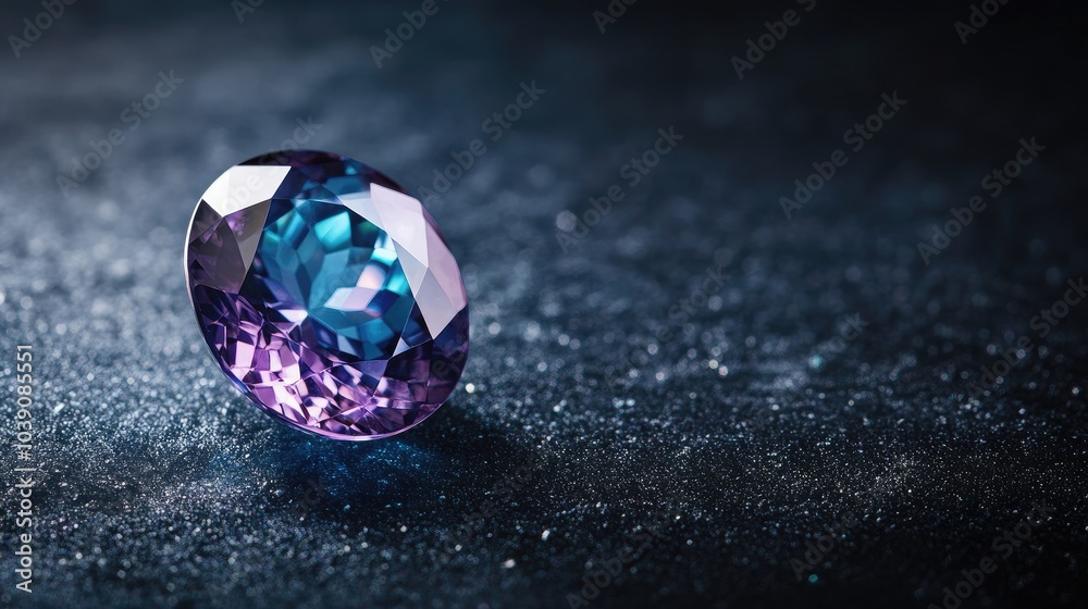 Beautiful purple gemstone with sparkling facets Beautiful purple gemstone with sparkling facets