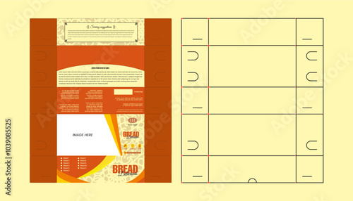 Packaging design with brown nuances is suitable for bread packaging